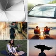 thumbnail image 3 of Car Sunshade Windshield Sun Shade, Titanium Silver Cloth Foldable Windshield Sun Shade Umbrella, 3 of 5