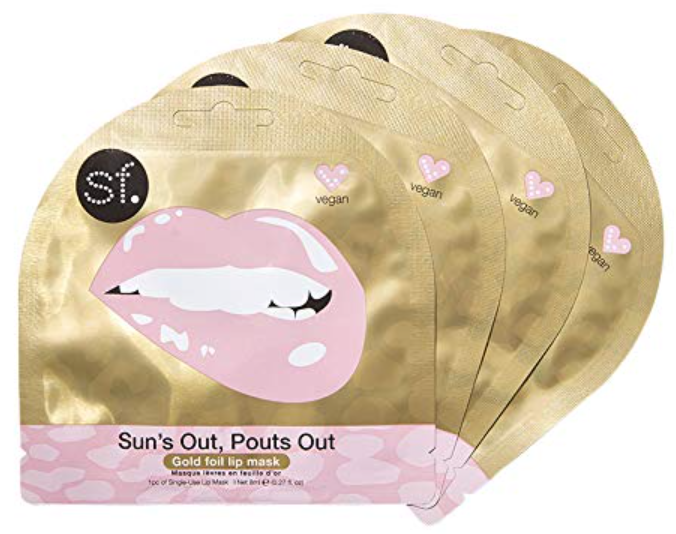 Gold Foil Lip Mask 4 Pack SF Glow Sun's Out, Pouts Out Leopard