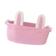 thumbnail image 4 of Cesta de conejito para huevos de Pascua, reutilizable, con orejas de conejo, para picnic. rosa, 4 of 9