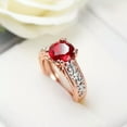 thumbnail image 6 of White / Red AAA Zirconia Womens Rose Gold&Silver Wedding Engagement Ring Sz 6-10, 6 of 6