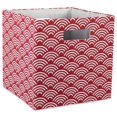 thumbnail image 1 of Design Imports CAMZ37938 Cube de Rangement Carré en Polyester 13 x 13 x 13 Po. Vagues, Rouille, 1 of 6