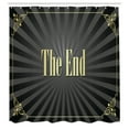 thumbnail image 3 of Ambesonne Old Hollywood Shower Curtain, End Scene, 69"Wx84"L, Charcoal Grey Black, 3 of 5