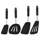 thumbnail image 1 of Nvzi Espátula flexible de silicona resistente al calor, espátula de goma antiadherente grande, utensilios de cocina resistentes, color negro, 4 piezas, 1 of 4