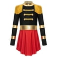 thumbnail image 3 of Yanarno Kids Girls Ringmaster Dance Dress Shiny Tassel Keyhole Back Leotard Tutu Skirts Black 8, 3 of 7
