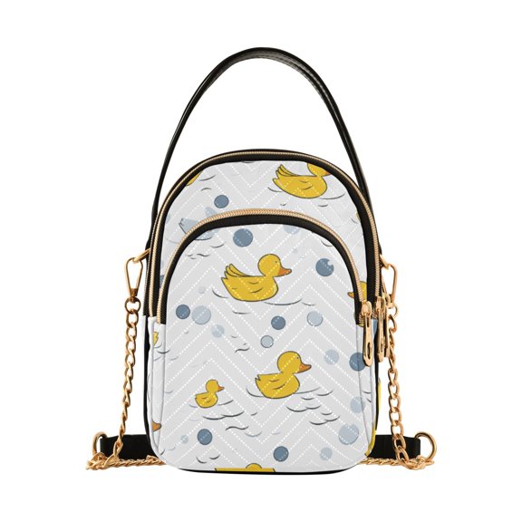 joogoo Women Cartoon Ducks Chain Crossbody Bags Shoulder Handbag Phone Purse