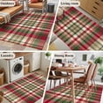 thumbnail image 5 of Fall Buffalo Plaid Area Rugs 4'x6', Washable Small Throw Rugs for Office Bathroom, Vintage Red Green Check Farmhouse Indoor Outdoor Rug Non-Slip Low Pile Carpet Runner Reversible Floor Mats, 5 of 8