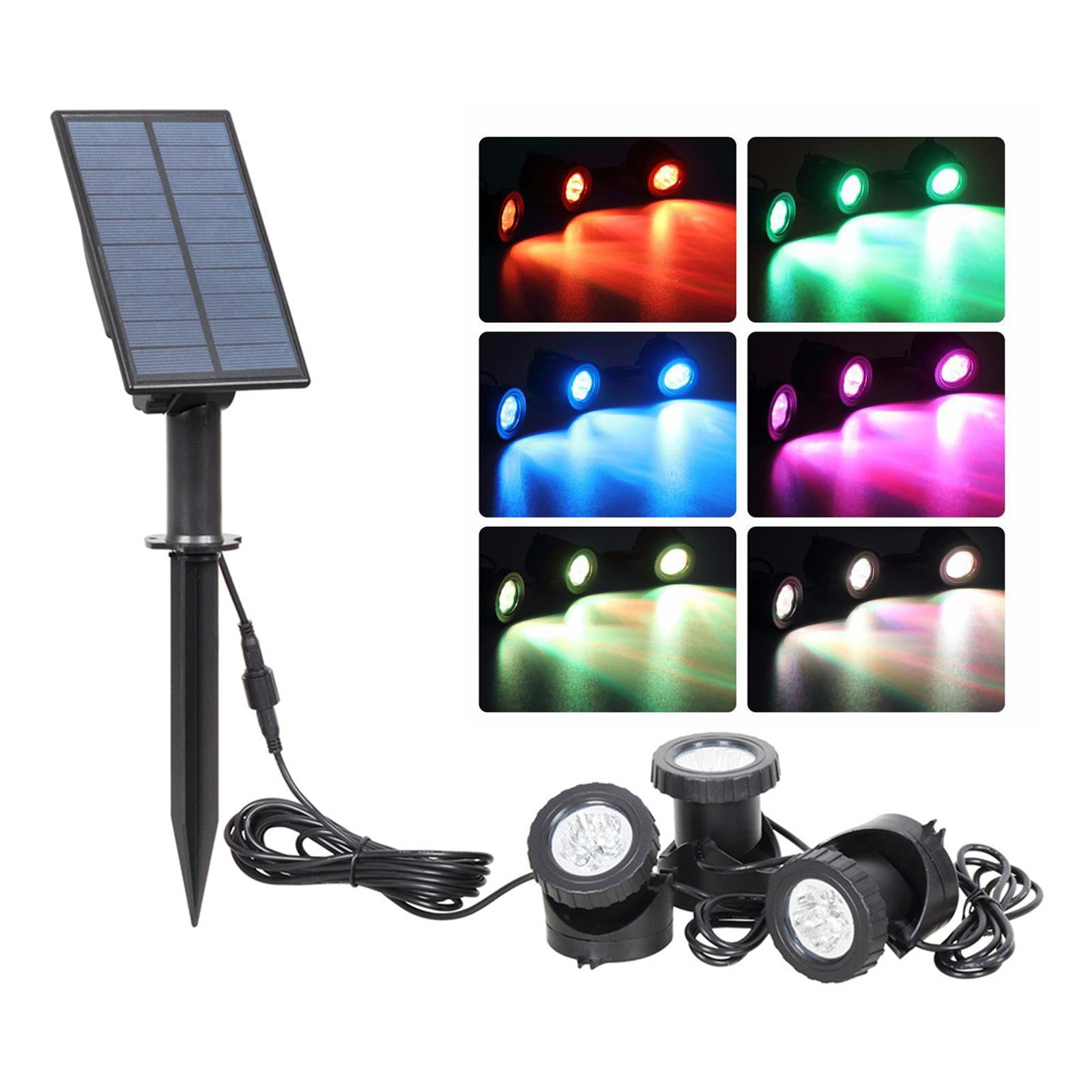 LOVIVER Submersible Solar Pond Light, RGB LED Landscape Spotlights