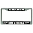 thumbnail image 1 of 007 Shaken Not Stirred Chrome License Plate Frame, 1 of 1