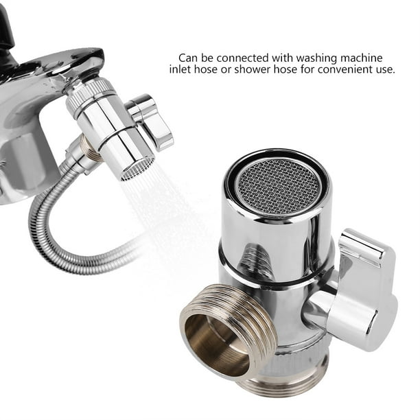 Walfront Bathroom Kitchen Basin Sink Faucet Splitter Diverter Valve To Hose Adapter M24 Com - Kitchen Sink To Garden Hose Adaptor
