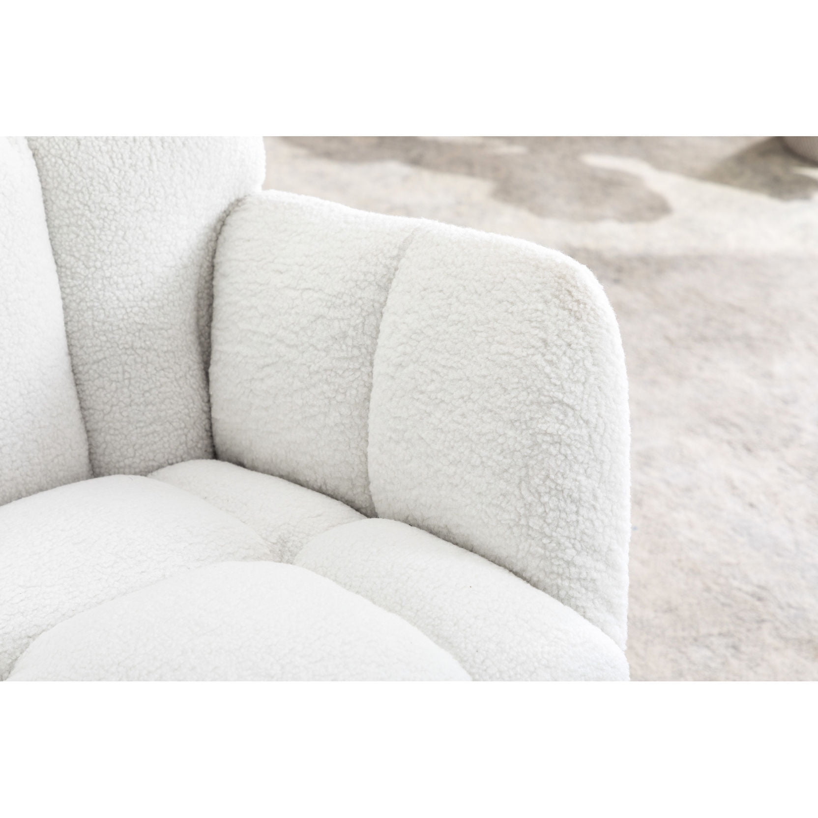 Black Paint Metal Base | Rocking Chair for Bedroom and Indoor Comfort | Floor Protection Included