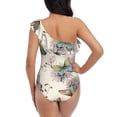 thumbnail image 5 of Easygdp Flying Butterflies-1 Women's One Shoulder Ruffle Monokini Bathing Suits with Removable Chest Pad, Quick Drying - Medium, 5 of 8