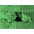 thumbnail image 1 of Ahgly Company Indoor Rectangle Abstract Emerald Green Modern Area Rugs, 5' x 8', 1 of 4