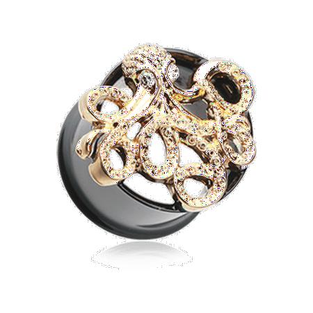 

Golden Evil Octopus Ear Gauge Tunnel Plug