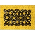 thumbnail image 1 of Ahgly Company Machine Washable Indoor Rectangle Oriental Yellow Traditional Area Rugs, 8' x 10', 1 of 4