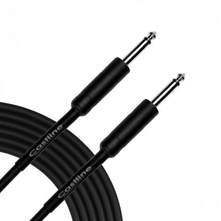 20 Ft Castline Silver Guitar 1/4" TS Straight Unbalanced Cable Mogami 2582