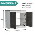 thumbnail image 6 of TUHOME Napoles 39" Utility Sink with Cabinet, Stainless Steel Laundry Sink, 6 of 8
