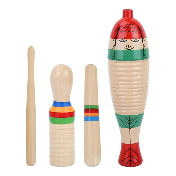 Juego de percusión de juguetes musicales Montessori Juguete de percusión musical para bebés de 3 años en adelante 4 piezas