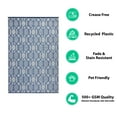 thumbnail image 5 of Lush Ambience Blue 5 x 8 Recycled Plastic Outdoor Rug For Patios, Backyards, Decks, Porches, Picnic, Rv, Camping, 5 of 9