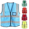 thumbnail image 2 of Safety Vest Reflective High Visibility Vest with Pockets & Zipper Construction, 2 of 5