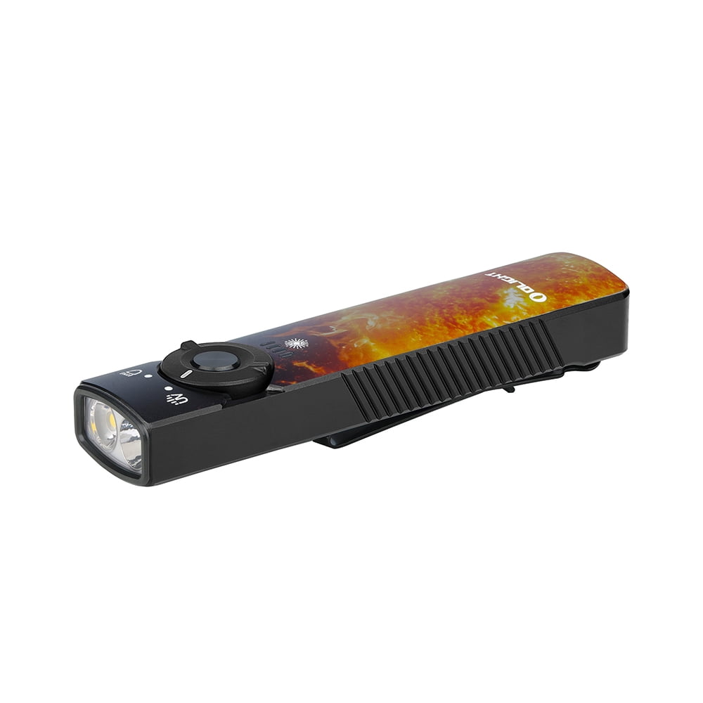 Olight Arkfeld UV Sunburst UV + White LED Flashlight, 1000 Lumens, 5 Brightness, Cool White