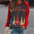 thumbnail image 2 of Chandail en Molleton de Noël pour Femmes Col Rond Pull Chaud Imprimé Mode Pull Mi-Long Veste Manches Longues Fermeture Cardigan Vacances Xmas Extérieur, 2 of 5