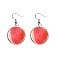 thumbnail image 1 of Saumon Sashi Viande Nourriture Texture Oreille Dangle Argent Goutte Boucle d'Oreille Bijoux Femme, 1 of 3