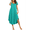Aqua Green, variant on Ekouaer Long Nightgowns for Women Short Sleeve House Dress with Pockets V Neck Sleepshirts Side Split Sleepwear Black XL