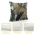 thumbnail image 4 of PRATYUS   Square Throw Pillow Covers Cheetah Palm Leaves Jungles Wild Animals Fantastic Invisible Zipper Pillow Cover for Bedroom Sofa Coffee Shop Decoration White, 4 of 5