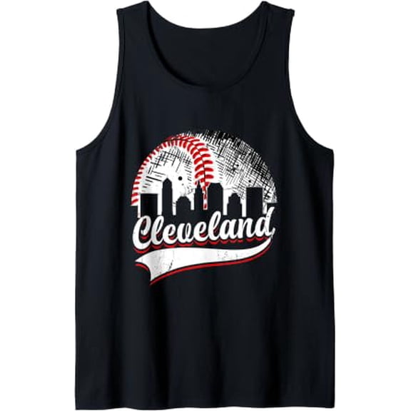 Vintage Cleveland Baseball Lover Game Day Tank Top Size S-3XL