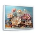 thumbnail image 2 of Designart "Contemporary Blooming Of Pink Lotus" Flowers Floater Framed Canvas Wall Art, 2 of 5