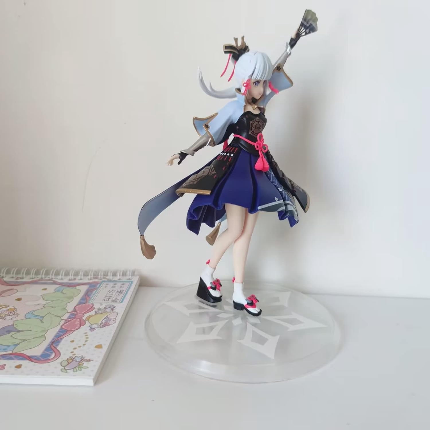 Ayaka Figure Taking A Fan Dancing Kamisato Ayaka Action Figures 23cm/9.1inch PVC Collectible Handicrafts Souvenirs for Anime Fans Gifts