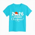 thumbnail image 6 of sdbrld Girls' Tees Tops, Kids Christmas Gifts Short Sleeve Graphic Shirts Holiday Clothes Blue Sizes 7-8 Years, 6 of 6