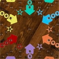 thumbnail image 7 of Wahoo Marble Board Game 2-Sided Wooden Aggravation 4-6 Player Family Party Game 20 Inch, 7 of 7
