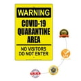 thumbnail image 2 of Warning Contagious Disease Quarantine Area No Visitors Do Not Entry Novelty Display Office Alert Outdoor Health and Safety Unique Aluminum Metal Sign 12"X18", 2 of 5