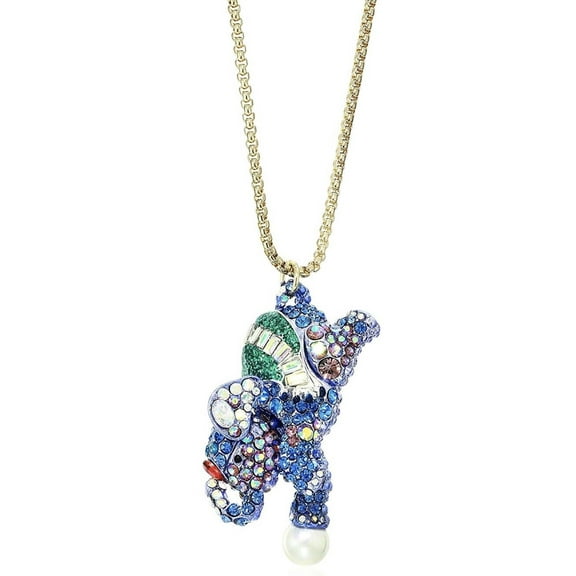 Betsey Johnson Women's Elephant Long Pendant Necklace