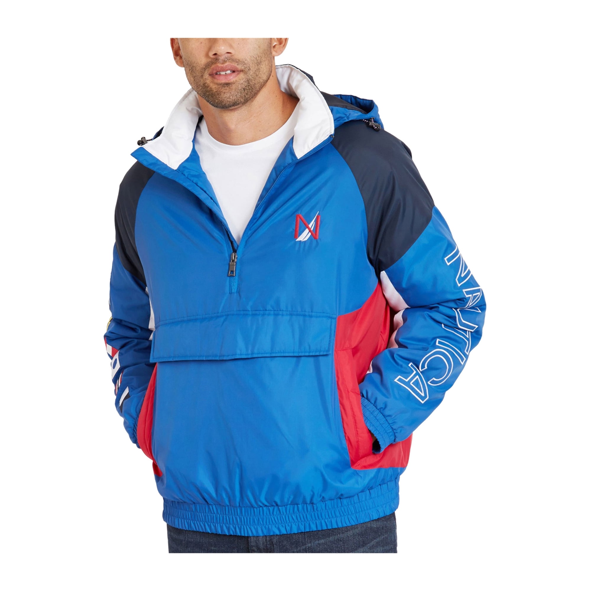 Nautica men's hooded puffer jacket hotsell