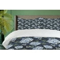 thumbnail image 4 of Ambesonne Floral Duvet Cover Sets, Classic Peony Petal, 2-Queen, Pistachio Green Blue, 4 of 7