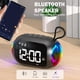 thumbnail image 5 of Reloj Despertador Portátil con Radio FM, Altavoces Bluetooth, Subwoofer con Luz de Colores y Pantalla Atenuable, Reproductor de Música con Alarma Dual A, 5 of 5