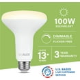 thumbnail image 2 of Sigalux Dimmable Recessed Light Bulbs Flood Lights Indoor LED Light Bulb BR30 3000K Warm White 1400LM 16.5W=100W E26 Base CRI Hr UL Listed, Pack of 6 K Soft White, 2 of 9