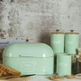 thumbnail image 3 of veasfak Bread Box - Kitchen Countertop Bread Storage Bin - Retro Green Breadbox and Food, 3 of 9