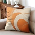 thumbnail image 4 of Abstract Boho Orange Mordern Decor Throw Pillow Covers 16"x16", Set Of 2, Linen Study Sofa Cushion Cover Indoor Living Room Home Decor, 4 of 7