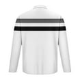 thumbnail image 4 of LMOIPLI Men's Color Block Casual Henley Shirt Long Sleeve Lapel Lightweight Button Up Pullover T-Shirt Workout Tops White L, 4 of 5