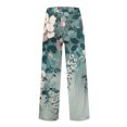 thumbnail image 5 of Women's Casual Wide Leg Sweatpants, Loose Floral Print Sports Pants, Fashion Lounge Pants for Women, Perfect for Home and Outdoor Activities,Gray,2XL, 5 of 7