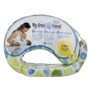 My Brest Friend Original Nursing Pillow, Green & Blue Leaf