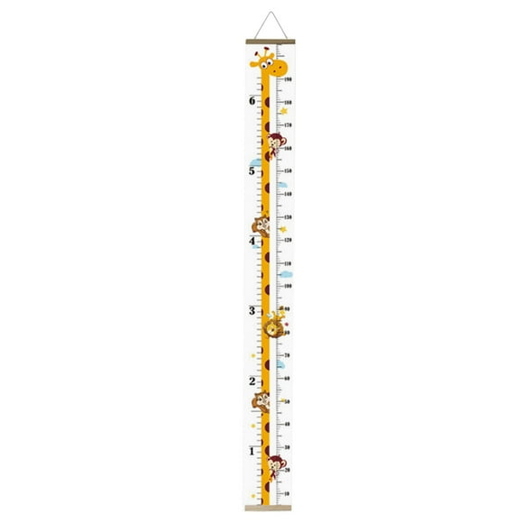 Growth Chart For Kids Canvas Height Chart Ruler Removable Hanging Wall Ruler Measurement Chart For Home Decoration Measuring Board Foldable