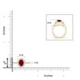 thumbnail image 6 of ANGARA Natural Classic Oval Ruby Halo Engagement Ring with Diamond Accents in 14K Rose Gold for Women (Size-5x3mm) | July Birthstone, Birthday, Anniversary, Jewelry Gift for Women | Natural Ruby Ring, 6 of 10