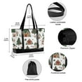 thumbnail image 2 of FORMRS Canvas Laptop Tote Bag for Women with 15.6" Computer Compartments Shoulder Handbag, Brown Christmas House, 2 of 7