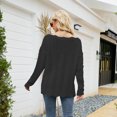 thumbnail image 5 of IROINNID Womens Sweater Round Neckline Pullover Sweater Solid Color Comfy Mid-Length Long Sleeve Hollow Knitwear Straight Socket Sweater, 5 of 7