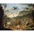 thumbnail image 2 of Franz Rösel Von Rosenhof 18x15 Gold Ornate Wood Frame and Double Matted Museum Art Print Titled - The Earth After the Fall of Man (1690), 2 of 4