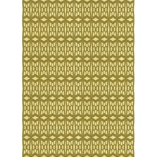 Ahgly Company Machine Washable Indoor Rectangle Transitional Dark Golden Rod Brown Area Rugs, 2' x 4'